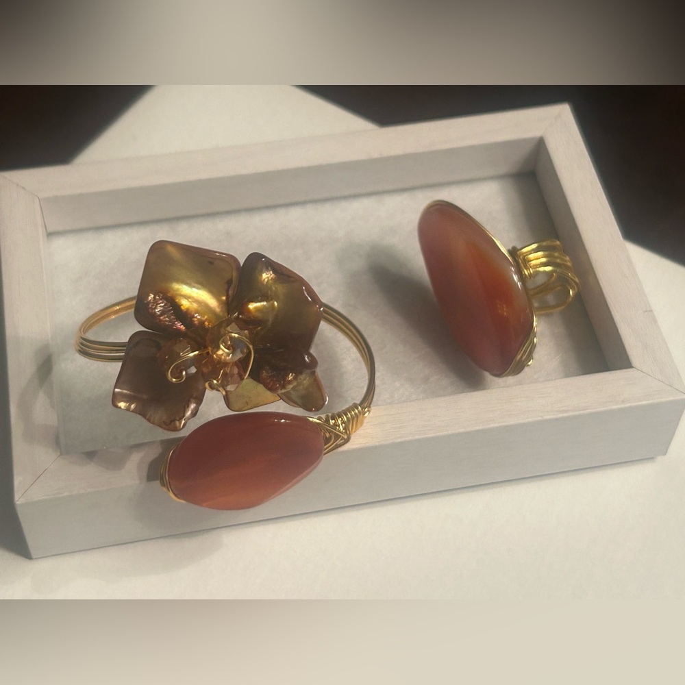 Jewelry Set With Adjustable Bracelet And Ring